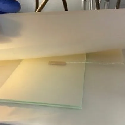 PVB ara film ve cam panel deneme numunesi